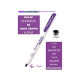 Kazan Hobi Writech Basmalı Tahta Kalemi; Yaka Clipsli, 2 Mm, Mor, Kolay Silinebilir - Çok Renkli - Standart - Otomatik