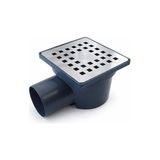 Kazan Hobi Yer Süzgeci 10X10 Paslanmaz Çelik 45 mm Zemin Süzgeci Banyo Duş Tuvalet Su Tahliye Izgarası - Çok Renkli
