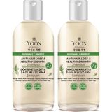 Kazan Hobi Yoon Biberiye Şampuanı 2’li Set – Tuzsuz, Sülfatsız, Vegan, Saç Dökülmesine Karşı & Hızlı Uzama | 800ML (2X400ML)