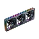 Kazan Hobi ZA-360BR Ters Pc Kasa Fanı, Hepsi (3) Bir Arada, 3X120 mm 3pin Argb, Pwm, 4 Taraflı Sonsuzluk Ayna Fanı, Alüminyum Isim Plakası, 28 mm Kalın - Çok Renkli