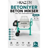 KAZEN 180 Litre - Orta Boy Betoniyer Beton Mikser Beton Harç Yem Tohum Karma Makinesi - 180 Litre - M
