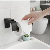 KAZİEN Kapaksız Tuvalet Banyo Peçetelik Ve Kağıtlık (Paslanmaz Çelik VeZamak Materyal) (Siyah Mat)