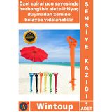 #Kazık Dayanıklı Plaj Bahçe Kamp Spiral Vidalı Ayarlanabilir Güneş Plastik Şemsiye Sabitleme Kazığı