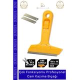 #Kazımabıçağı 100Mm Profesyonel Cam Zemin Sıyırma Derz Boya Kazıma Bıçağı 2 Adet Yedek Bıçak Hediyeli