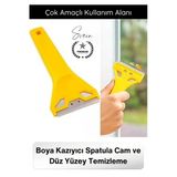 #Kazıyıcı Profesyonel Boya Kazıyıcı Spatula Cam Kazıma Aparatı Yüzey Temizleme Bıçağı Paslanmaz Çelik Jiletli Etiket Har