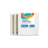 kazuri 25x25 cm Tuval 3 ADET - Kare 3lü Tuval