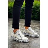 KB-02 Kuback Bağcıklı Crocodile Beyaz Gazete Günlük Erkek Ayakkabı