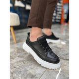 Kb-702 Kuback Siyah Cilt Günlük Erkek Ayakkabı