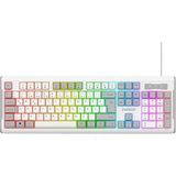 Kb-74 USB Rainbow Aydınlatmalı Q Membrane Multıemdya Gaming Oyuncu Klavyesi (Beyaz Gri)