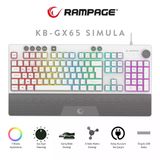 Kb-Gx65 Sımula Beyaz Usb Rgb Aydınlatmalı 4 Makro Tuşlu Bilek Destekli Gaming Oyuncu Klavyesi