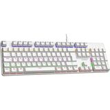 Kb-Mekanik 1 Lumos USB Rainbow Aydınlatmalı Full Anti-Ghosting Mekanik Gaming Oyuncu Klavye (Beyaz (Red Switch)