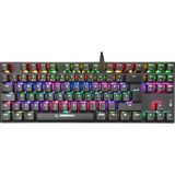 KB-R17 Raptor Black USB 6 Color Blue Switch Lc Layout Gaming Mechanical Keyboard