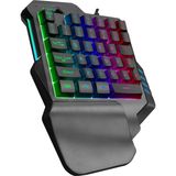 KB-R177 Salvo Siyah USB LED Işıklı Q 35 Tuşlu Multimedya Mini Gaming Oyuncu Klavyesi