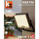 Kba796 100W Solar Projektör 16,3X12,3 Cm 1200X2 Mah