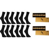 KBC Socks 12'li Dikişsiz Bambu Erkek Klasik Yazlık Soket Çorap Seti / Full Siyah / Kutulu Set - 41 - 44