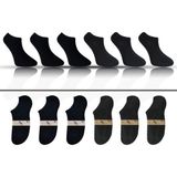 KBC Socks 6'lı Dikişsiz Bambu Terletmez Spor Erkek Kısa Bilek Çorap Seti / Kutulu Set / 3 Siyah - 3 Füme - 40 - 45 - Gri - Siyah