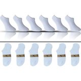KBC Socks 6'lı Dikişsiz Bambu Terletmez Spor Erkek Kısa Bilek Çorap Seti / Kutulu Set / Full Beyaz - 40 - 45