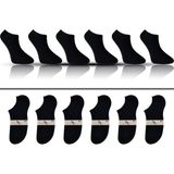 KBC Socks 6'lı Dikişsiz Bambu Terletmez Spor Erkek Kısa Bilek Çorap Seti / Kutulu Set / Full Siyah - 40 - 45