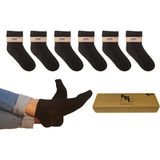 KBC Socks 6'lı Dikişsiz Bambu Terletmez Spor Erkek Patik Çorap Seti / Kutulu Set / Full Siyah - 41 - 44