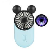 Kbinter Sevimli Kişisel Mini Fan, Güzel LED Işıklı El ve Taşınabilir USB Şarj Edilebilir Fan, 3 Ayarlanabilir Hız, Taşınabilir Tutucu, İç ve Dış Mekan Aktiviteleri için, Sevimli Fare (Mavi)