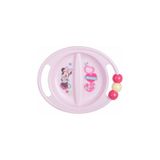 kbobaby Disney Bebek Minnie 3 Işlev 1 Arada Abc Bölmeli Tabak Diş Kaşıyıcı Boncuklu