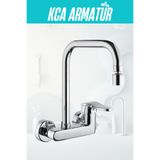 KCA ARMATÜR Duvardan Oynar Uçlu Mutfak Bataryası Çeşmesi Musluğu