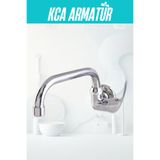 KCA ARMATÜR Duvardan Tek Su Çıkışlı Oynar Borulu Mutfak Evye Musluk Bataryası