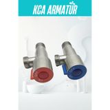KCA ARMATÜR KCA 2'Lİ İNOX TAHARAT MUSLUĞU ARA MUSLUK AÇ KAPA