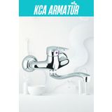 KCA ARMATÜR Kca Duvardan Klasik Alttan Oynar Borulu Mutfak Eviye Bataryası Çeşmesi Musluğu Garantili Paslanmaz