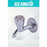 KCA ARMATÜR Kısa Tekli Musluk Çevirmeli Sıkmalı Duvardan