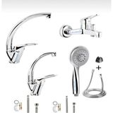 Kca Banyo Lavabo Mutfak Bataryası Çeşmesi Musluğu Duş Başlığı 4’lü Full Set