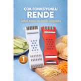 KCA HOME Çok Fonksiyonlu Rende, Çelik Rende, Sebze Kesici ve Doğrayıcı 1 Adet