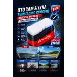 KCA HOME Oto Cam ve Ayna Temizleme Süngeri, Araç Cam Yağ Filmi Temizlik Süngeri, Buğu Önleyici, Su Kaydırıcı