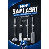 KCA HOME Paspas Süpürge Fırça Mop Askısı, Paspas ve Süpürge Sapı Tutucu, Duvara Monte Yapışkanlı Askılık, Sap Sabitleyici Organizer