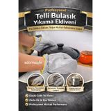 KCA HOME Profesyonel Telli Bulaşık Yıkama Eldiveni, Su Geçirmez, Pas Sökücü Eldiven, Mutfak Kullanımına Uygun