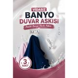 KCA HOME Vidasız Banyo Duvar Askısı, Şeffaf Banyo Askılık Aparatı, Pratik Banyo Havlu Askısı, Kendinden Yapışkanlı Şeffaf Kanca, Kapı Arkası ve Duvar İçin Tekli Askı