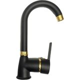 Kca Siyah Gold Lüx Banyo Lavabo Prime Kalite Musluk Batarya Çeşme