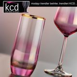Kcd 6 Parça Bolero Pembe Dekor Meşrubat Bardak