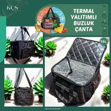 Kcs Termal Buzluk Çanta 15L Yalıtımlı Beslenme Çantası Soğuk Sıcak Tutucu Renkli Malzeme
