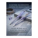 KD Düz + Yıldız Uçlu Kontrol Kalemi (2 Adet)