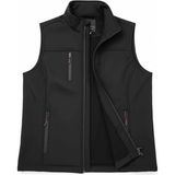 KD İş Giyim Kd Iş Giyim Kd Iş Giyim Siyah Softshell Yelek 3 Cepli Fermuarli Günlük & Spor - 4XL