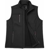 KD İş Giyim Kd Iş Giyim Siyah Softshell Yelek 3 Cepli Fermuarli Günlük & Spor - 5XL