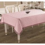 Kdk Fransız Dantel 160X160 Cm Tam Kare Dertsiz Masa Örtüsü cappuccino