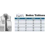 Kdm Kafkas Tactical Erkek Yelek Softshell Su Geçirmez Tam Fermuarlı Cepli Normal Kalıp Spor Yelek - 3XL - Antrasit