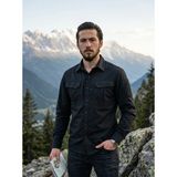 Kdm Kafkas Tactical Outdoor Trekking Taktikal Mevsimlik Doğa Yürüyüşü Kaliteli Şık Duruş Gömlek - Siyah