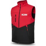 Kdm Kafkas Tactical Softshell Su Rüzgar Geçirmez Yelek Içi Polarlı Regular Kalıp Yelek - Siyah - Kırmızı