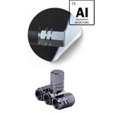 KDOT Aluminyum Sibop Kapağı Dörtlü Set Titanyum Gri 4 Adet