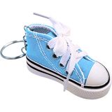 Kdot Chucks Tarzı Mini Spor Ayakkabı Anahtarlık ve Çanta Süsü Retro Sneaker - Açık Mavi