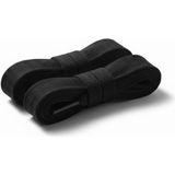 Kdot Unisex Yassı Enli Spor Ayakkabı Bağcığı Çifti 125 Cm. 1.5 cm En - Siyah