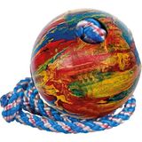 Kds Color Play Kauçuk Köpek Eğitim ve Oyun Topu Ipli 7 cm